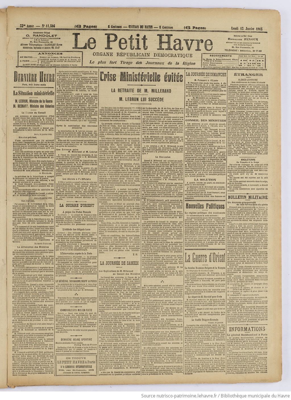 Le Petit Havre : organe républicain, démocratique, socialiste [
