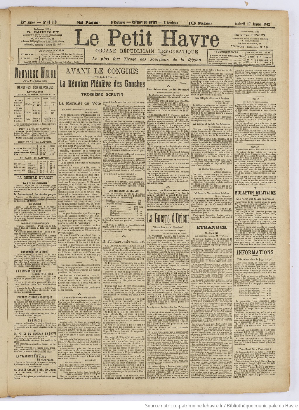 Le Petit Havre : organe républicain, démocratique, socialiste [