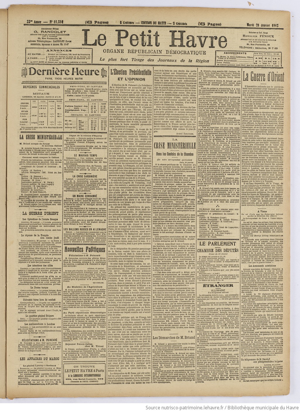 Le Petit Havre : organe républicain, démocratique, socialiste [