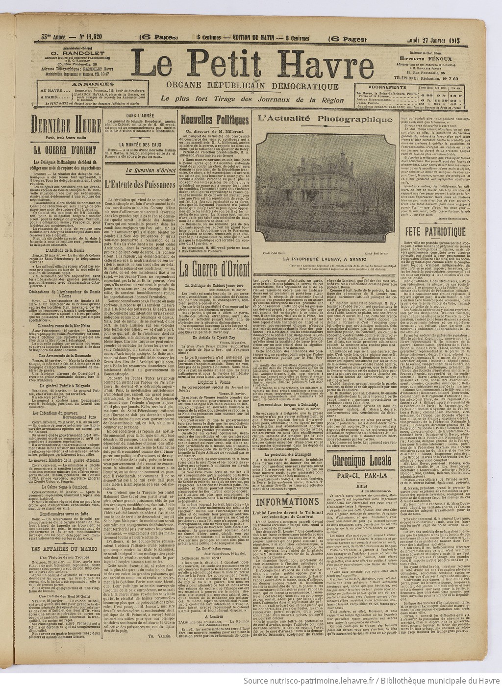 Le Petit Havre : organe républicain, démocratique, socialiste [