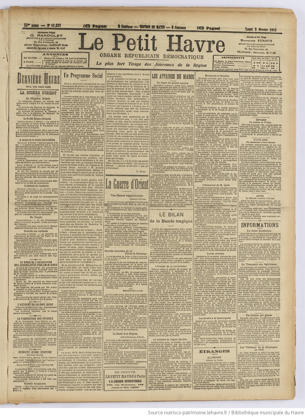 Le Petit Havre : organe républicain, démocratique, socialiste [