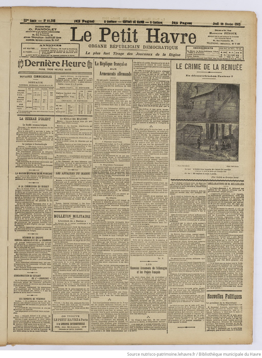 Le Petit Havre : organe républicain, démocratique, socialiste [