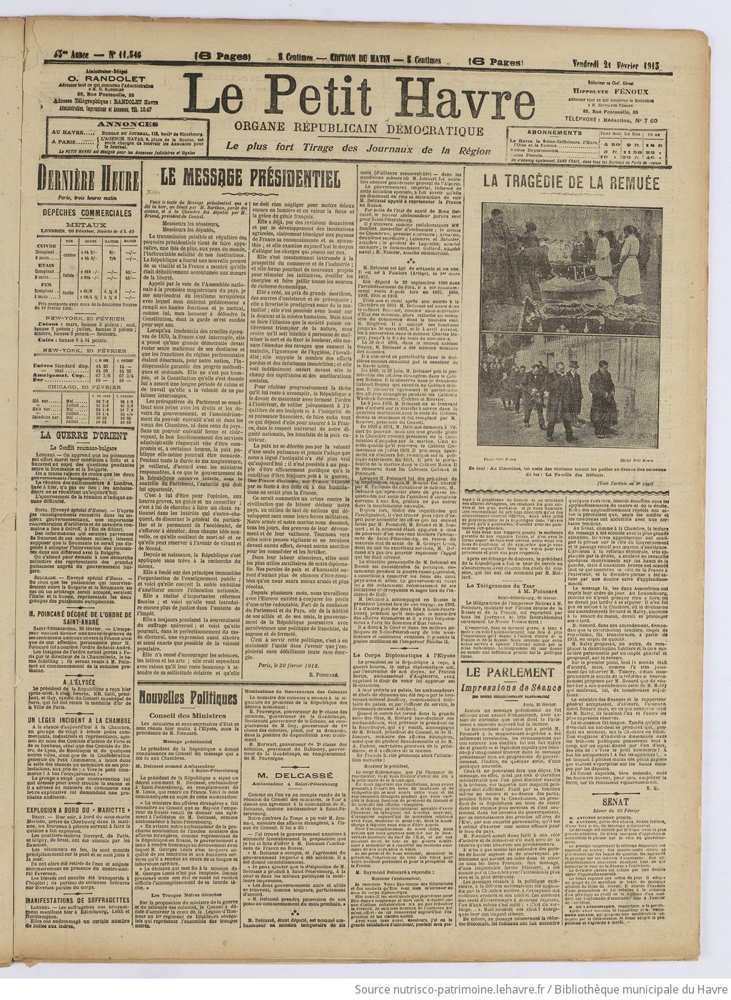 Le Petit Havre : organe républicain, démocratique, socialiste [