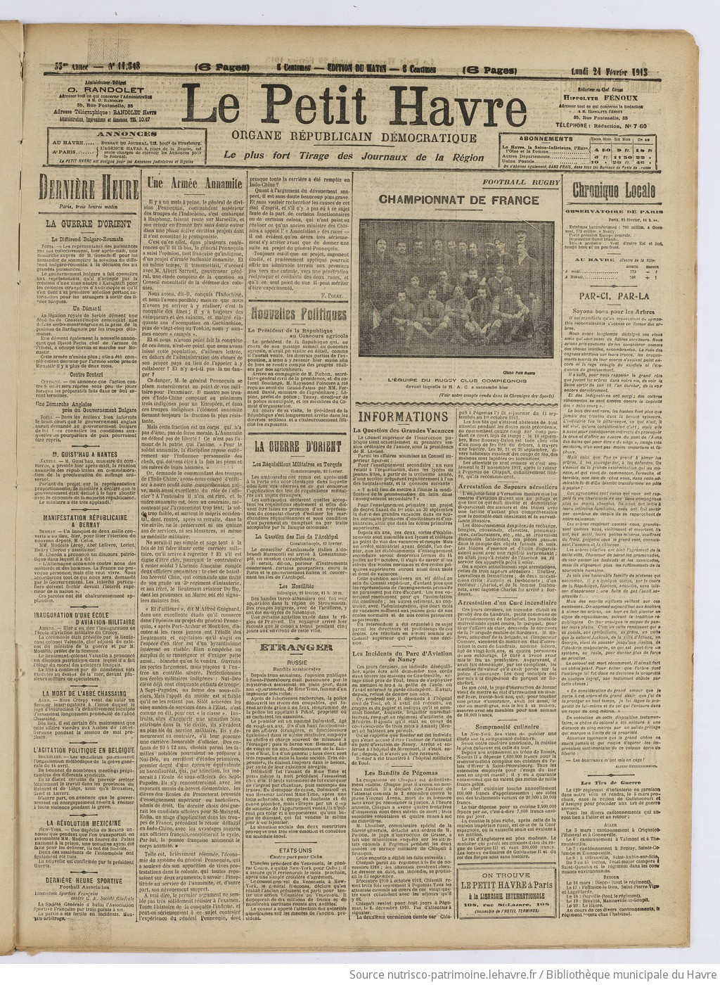 Le Petit Havre : organe républicain, démocratique, socialiste [