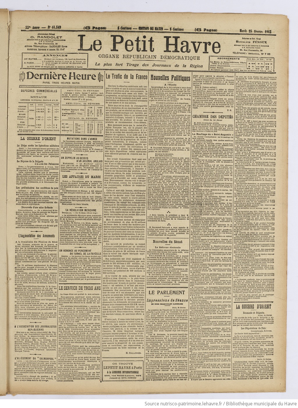 Le Petit Havre : organe républicain, démocratique, socialiste [