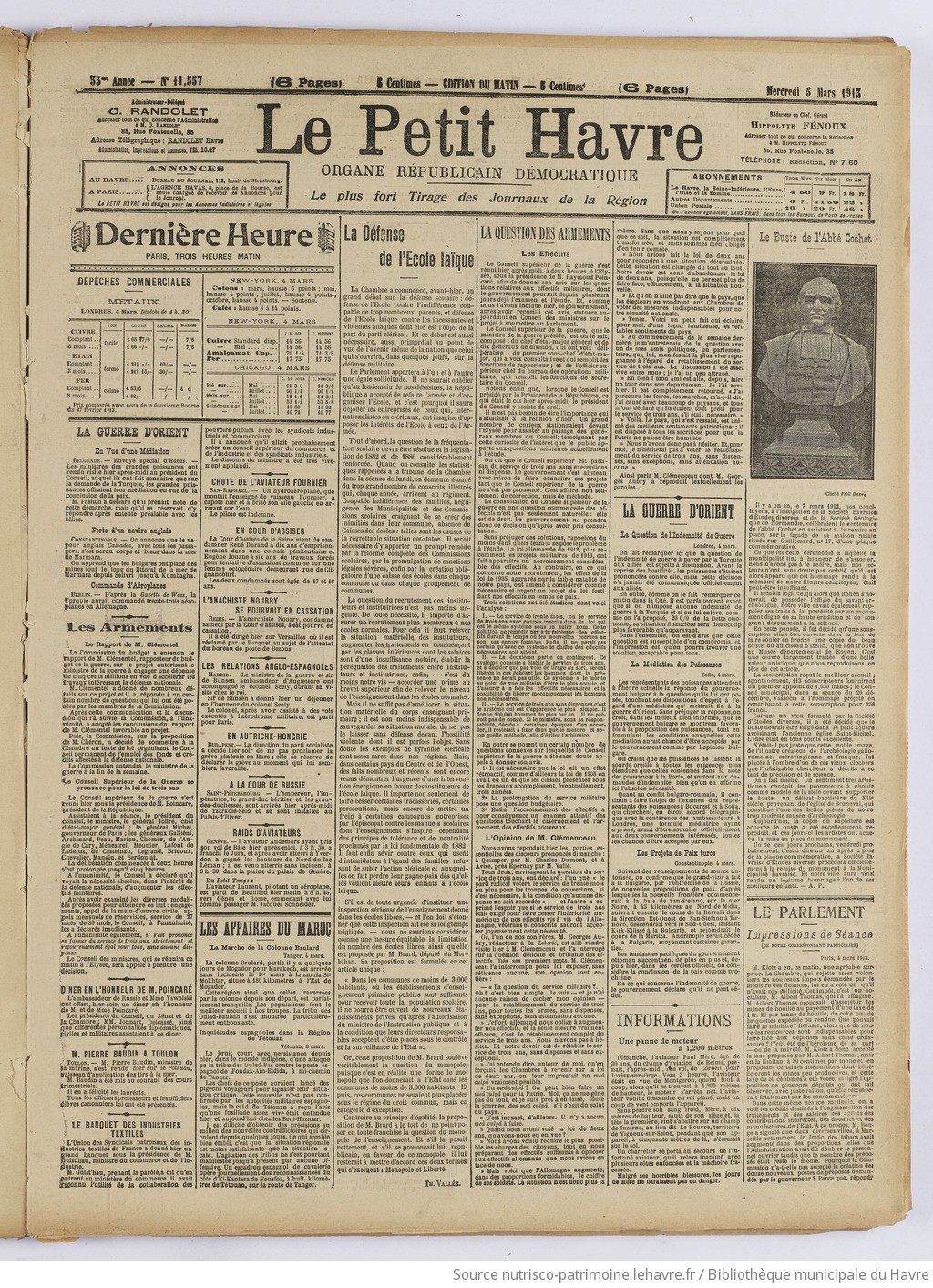 Le Petit Havre : organe républicain, démocratique, socialiste [