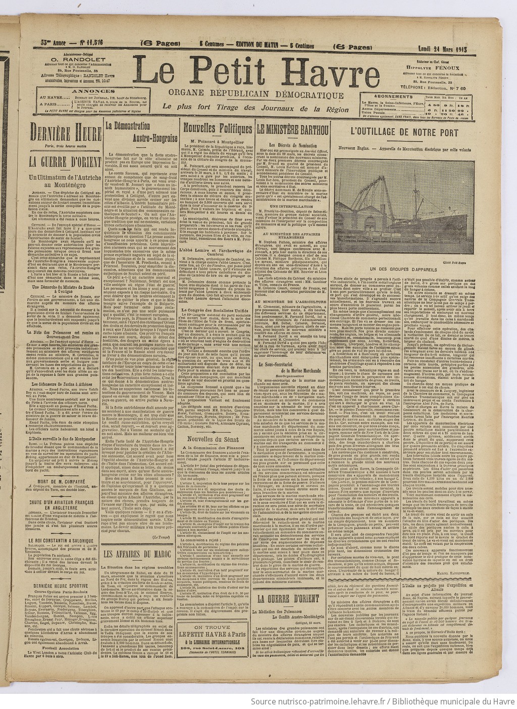 Le Petit Havre : organe républicain, démocratique, socialiste [