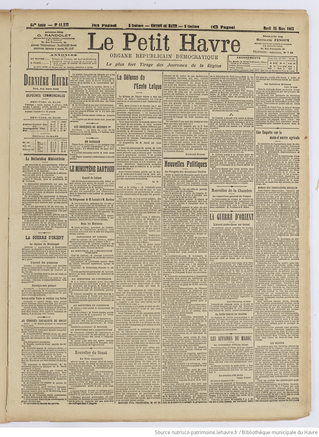 Le Petit Havre : organe républicain, démocratique, socialiste [