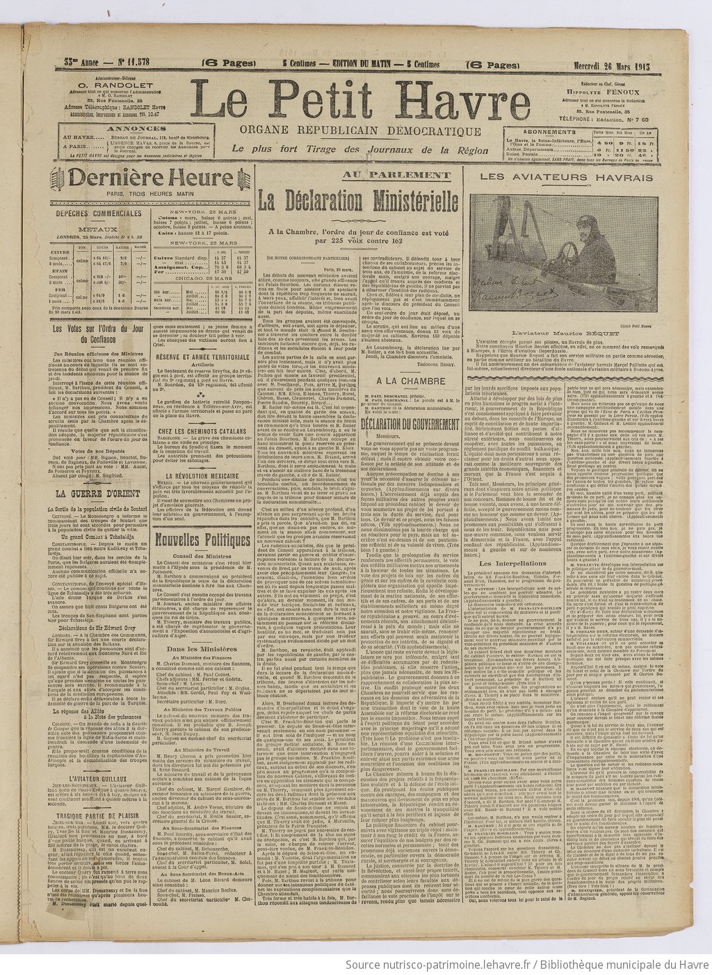 Le Petit Havre : organe républicain, démocratique, socialiste [