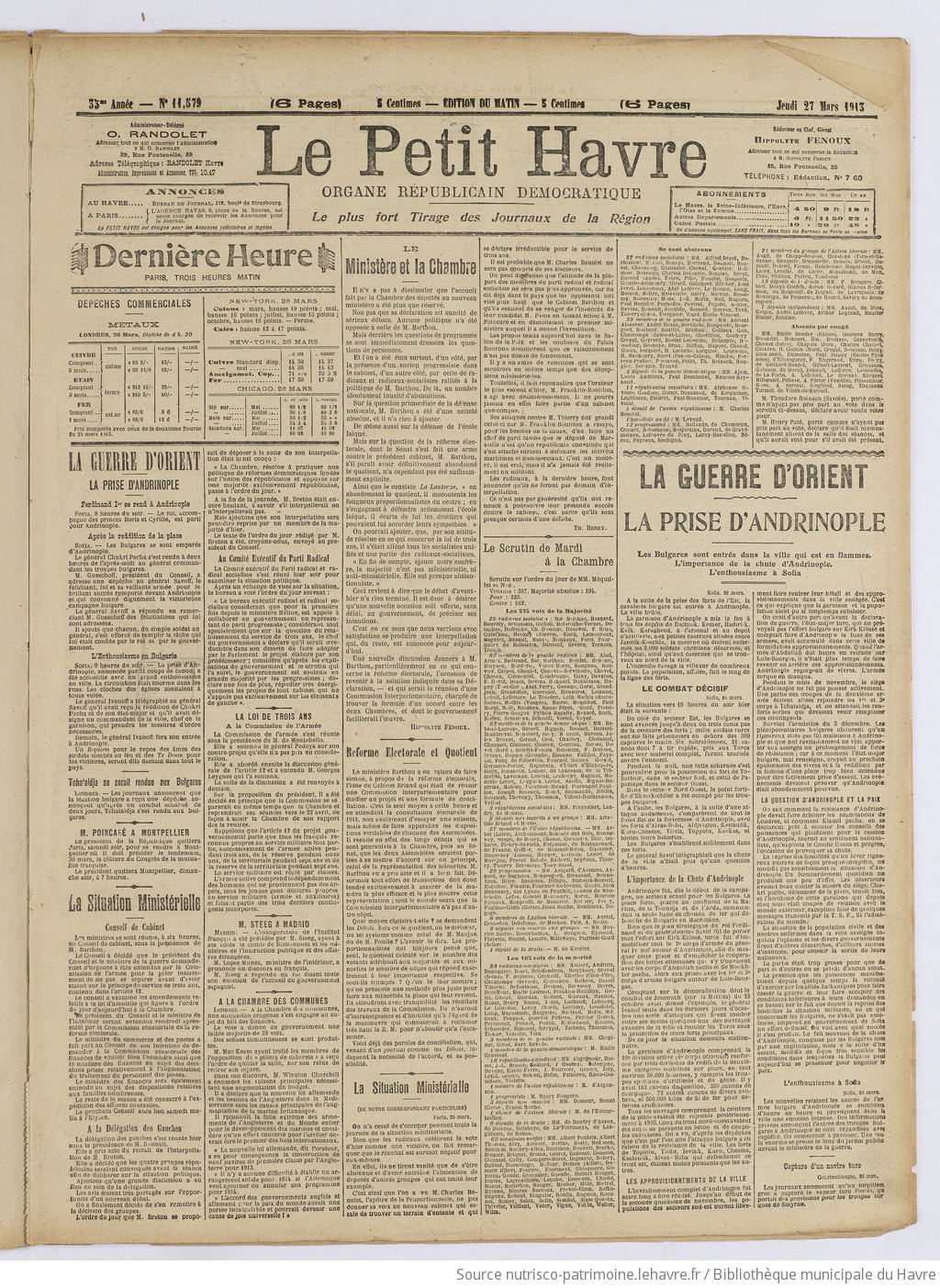 Le Petit Havre : organe républicain, démocratique, socialiste [