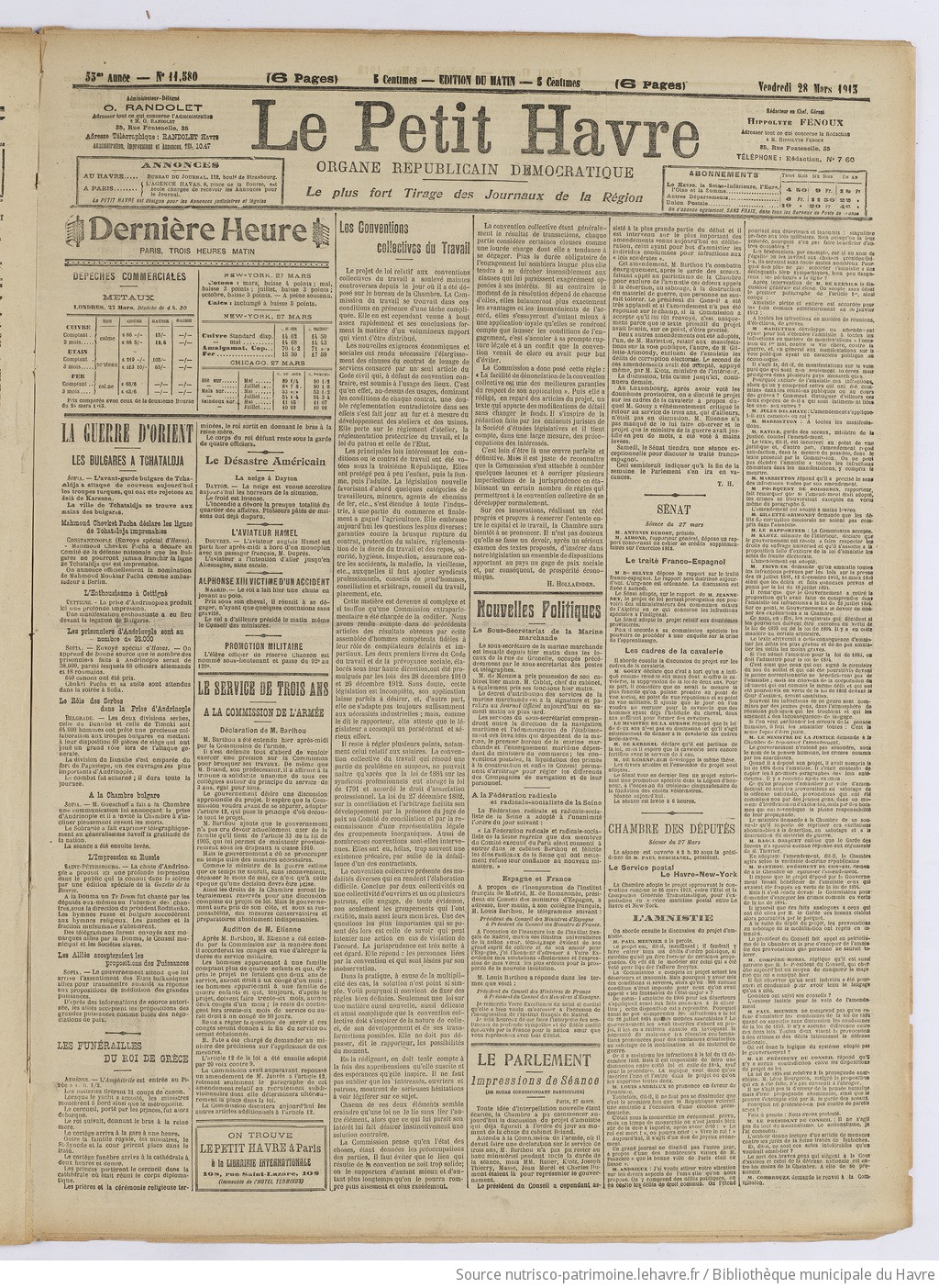 Le Petit Havre : organe républicain, démocratique, socialiste [
