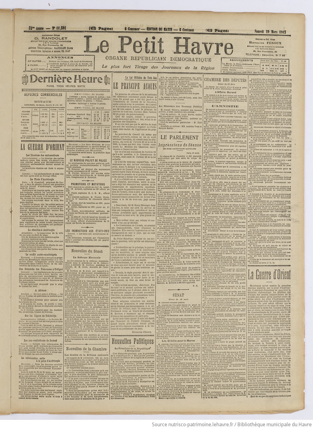 Le Petit Havre : organe républicain, démocratique, socialiste [