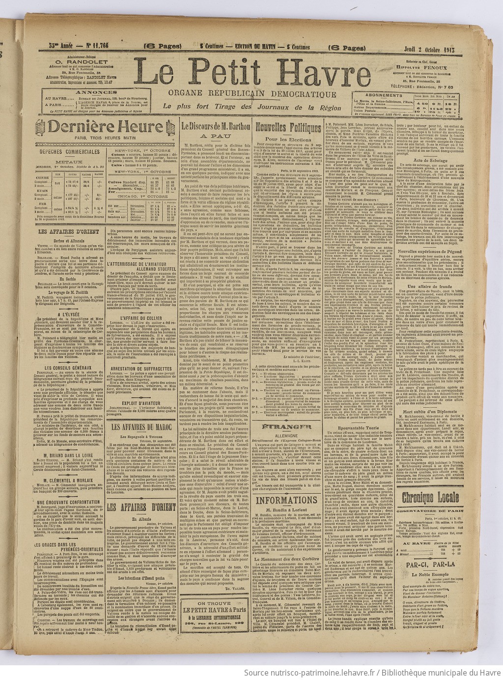 Le Petit Havre : organe républicain, démocratique, socialiste [