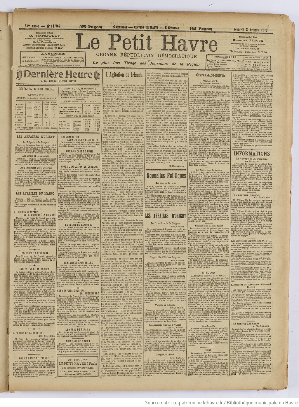 Le Petit Havre : organe républicain, démocratique, socialiste [