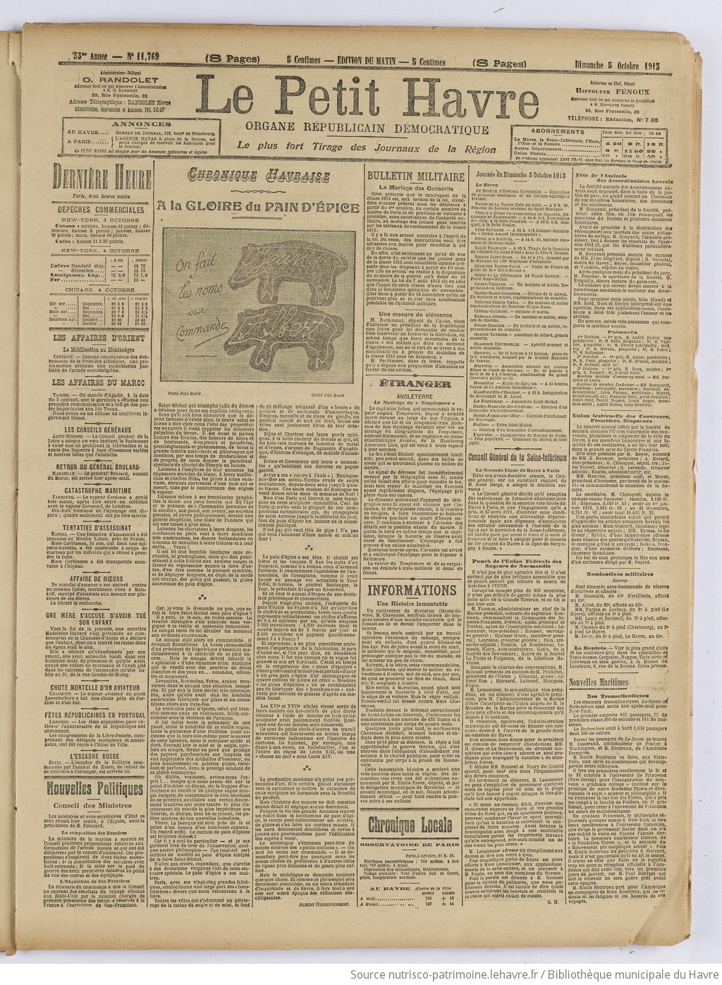 Le Petit Havre : organe républicain, démocratique, socialiste [