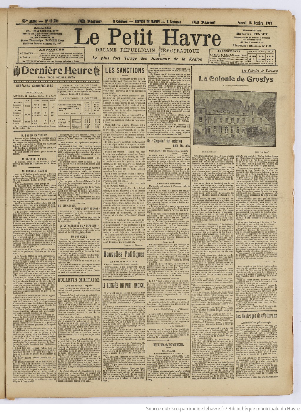 Le Petit Havre : organe républicain, démocratique, socialiste [