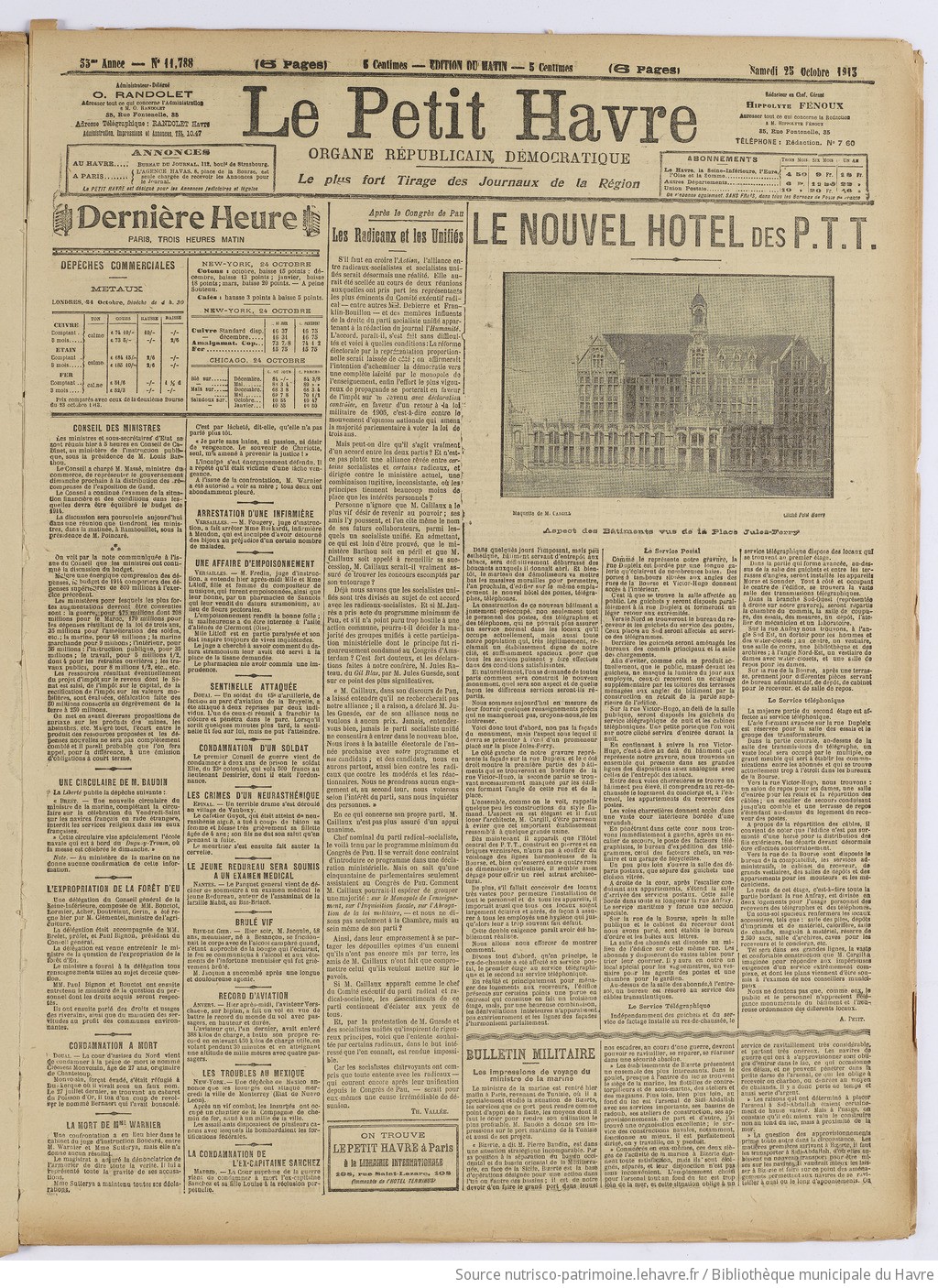 Le Petit Havre : organe républicain, démocratique, socialiste [