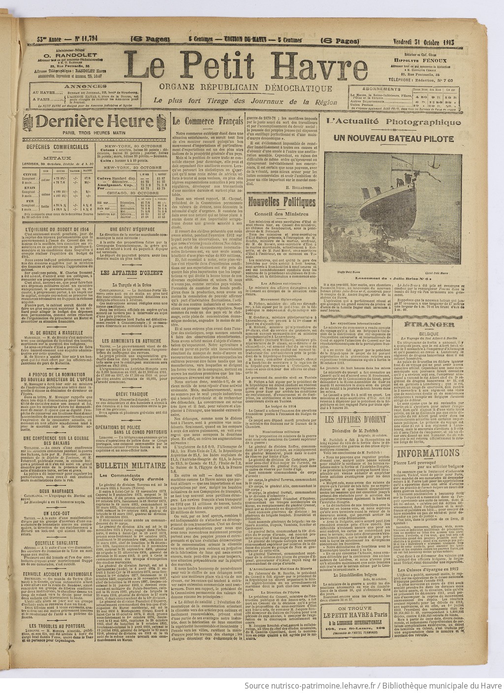 Le Petit Havre : organe républicain, démocratique, socialiste [