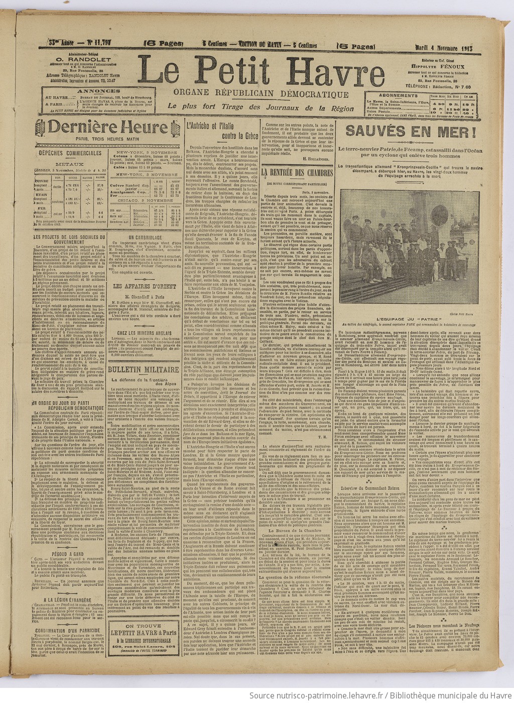 Le Petit Havre : organe républicain, démocratique, socialiste [