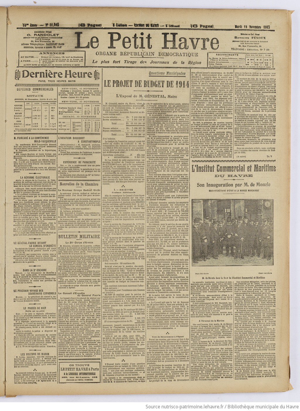 Le Petit Havre : organe républicain, démocratique, socialiste [