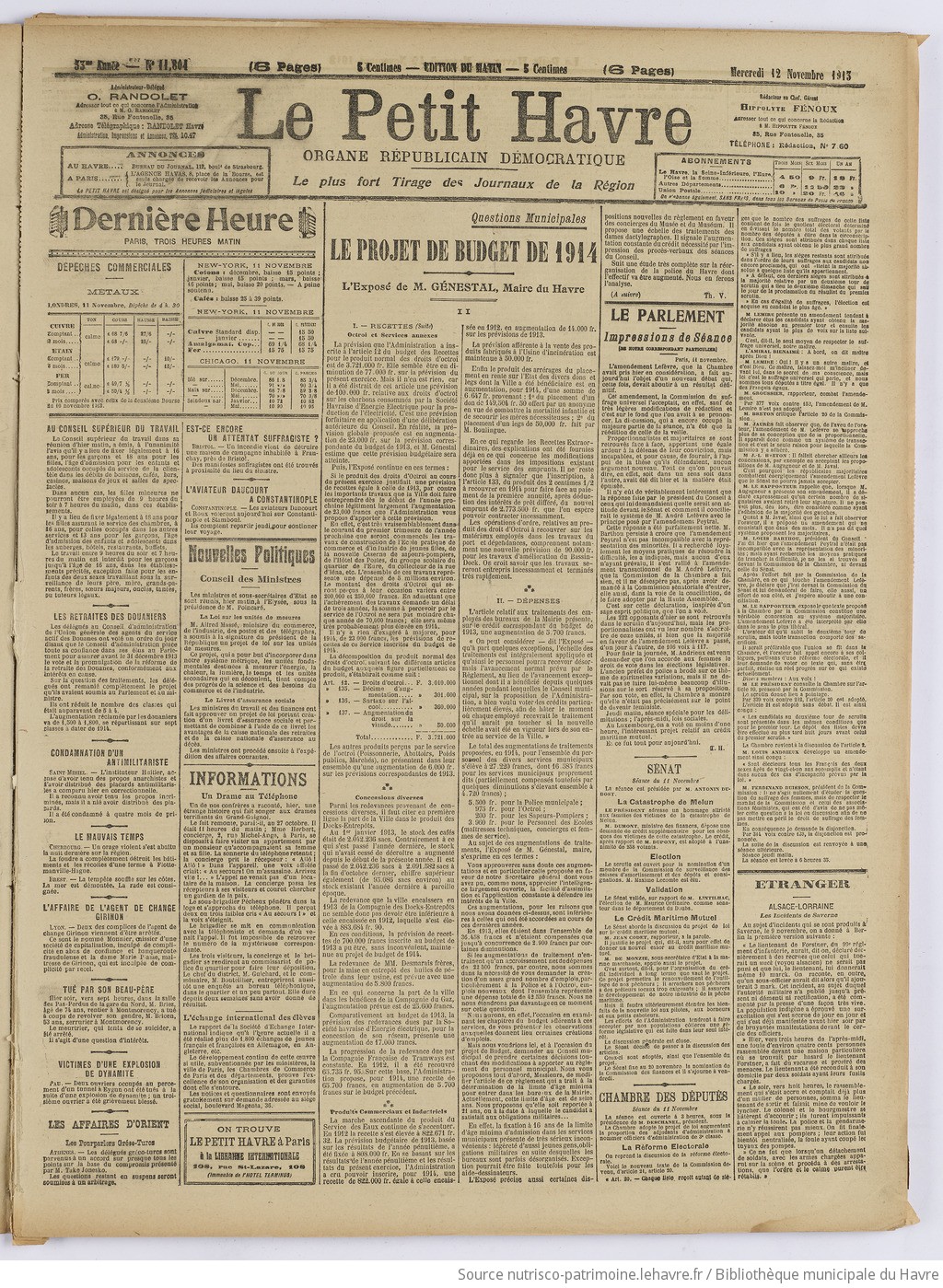 Le Petit Havre : organe républicain, démocratique, socialiste [