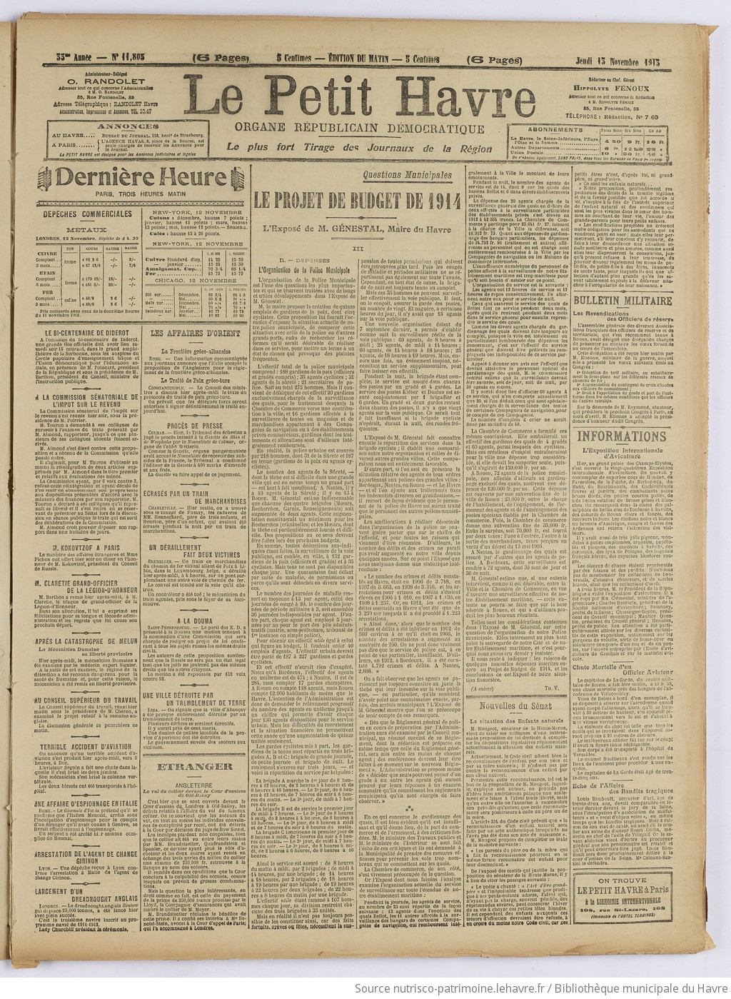 Le Petit Havre : organe républicain, démocratique, socialiste [