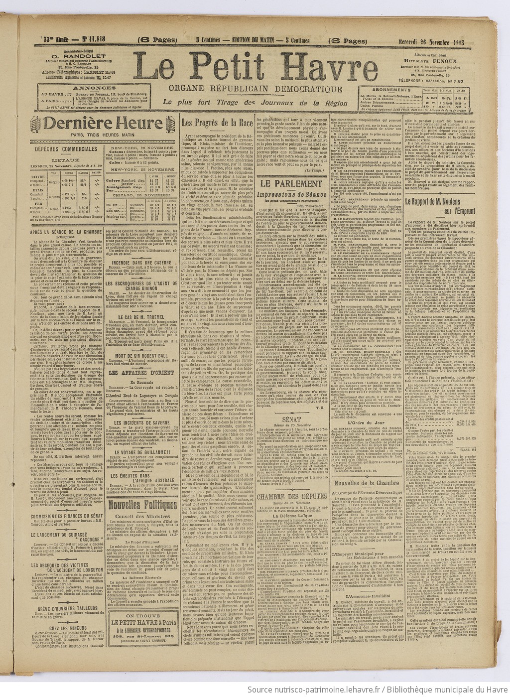 Le Petit Havre : organe républicain, démocratique, socialiste [