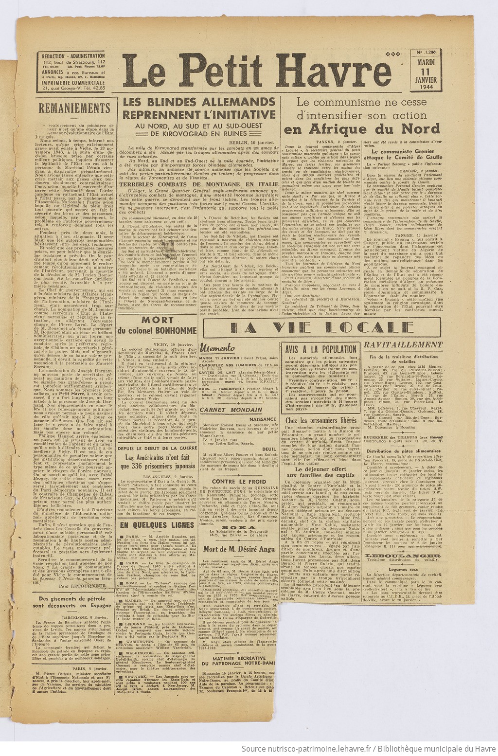 Le Petit Havre : organe républicain, démocratique, socialiste [