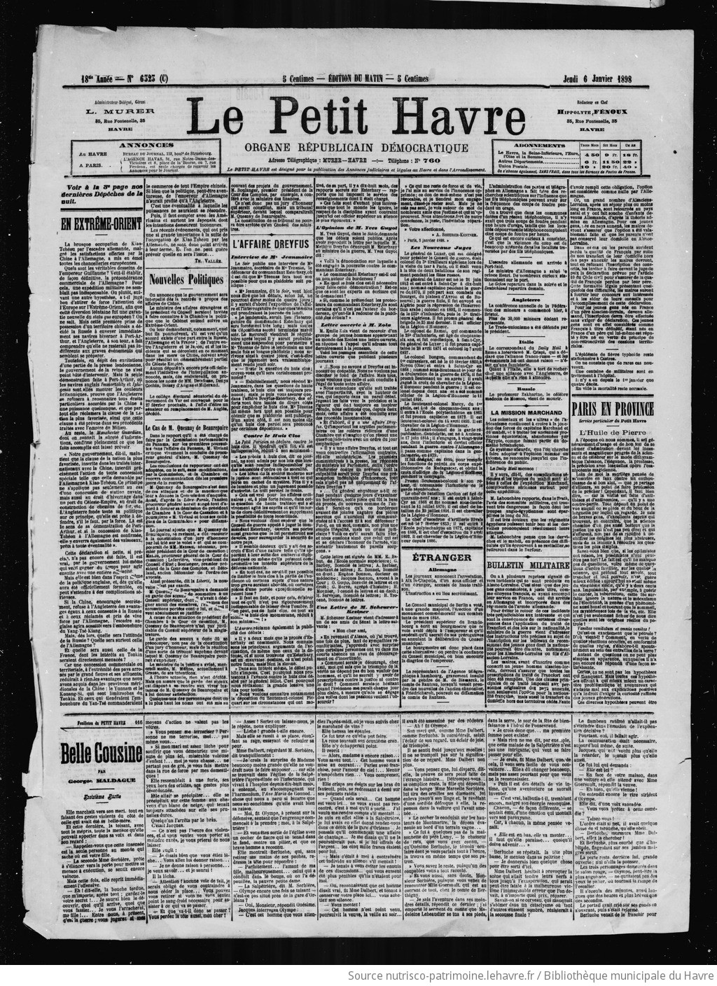 Le Petit Havre : organe républicain, démocratique, socialiste [