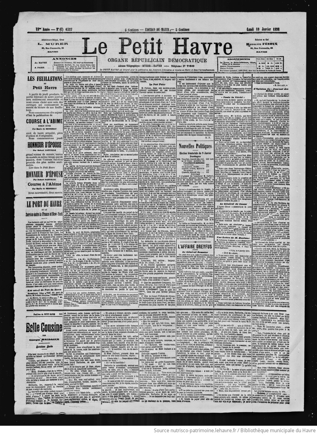 Le Petit Havre : organe républicain, démocratique, socialiste [
