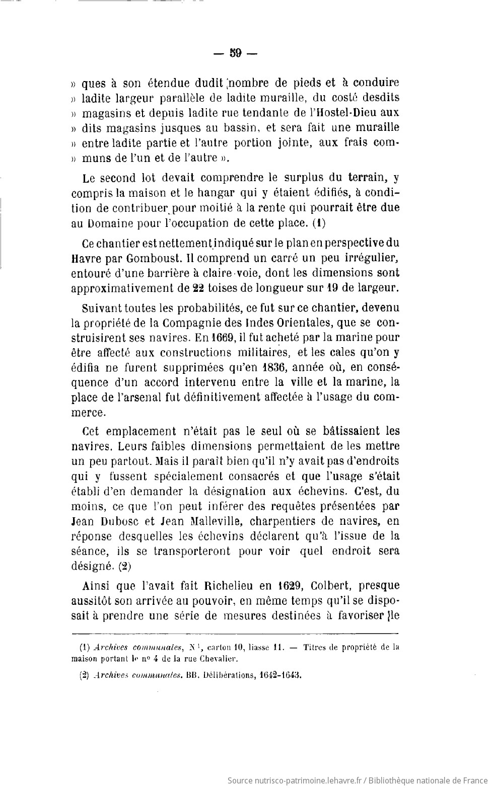 Recueil des publications de la Société havraise d'études diverses - vue 57 - page 59