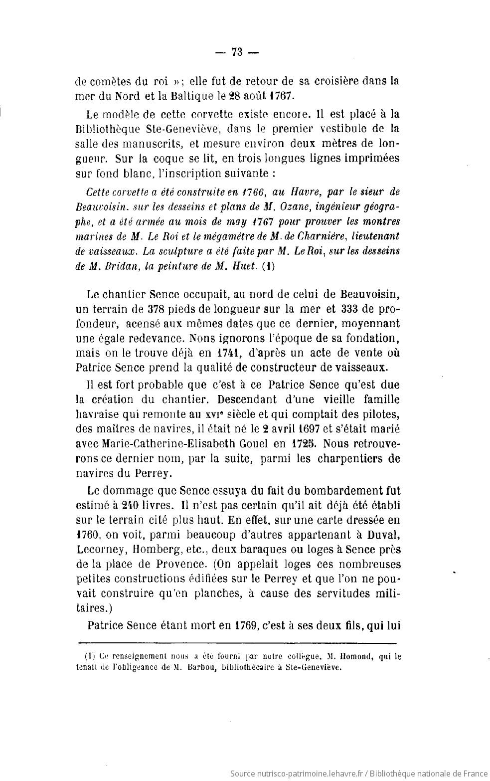 Recueil des publications de la Société havraise d'études diverses - vue 71 - page 73