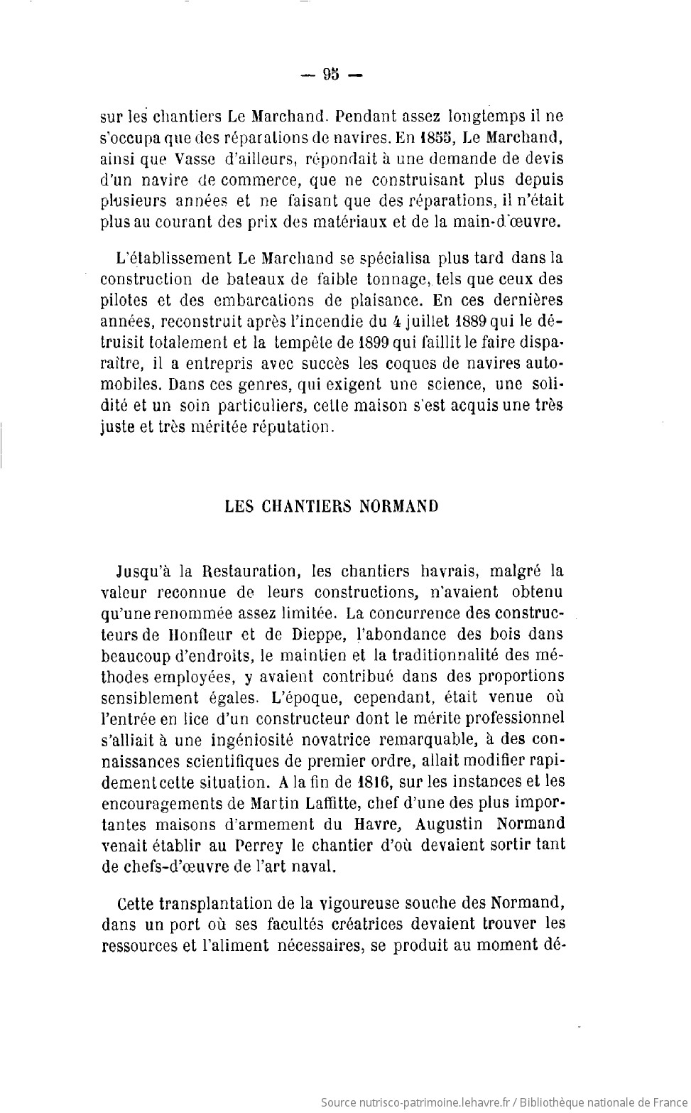 Recueil des publications de la Société havraise d'études diverses - vue 93 - page 95