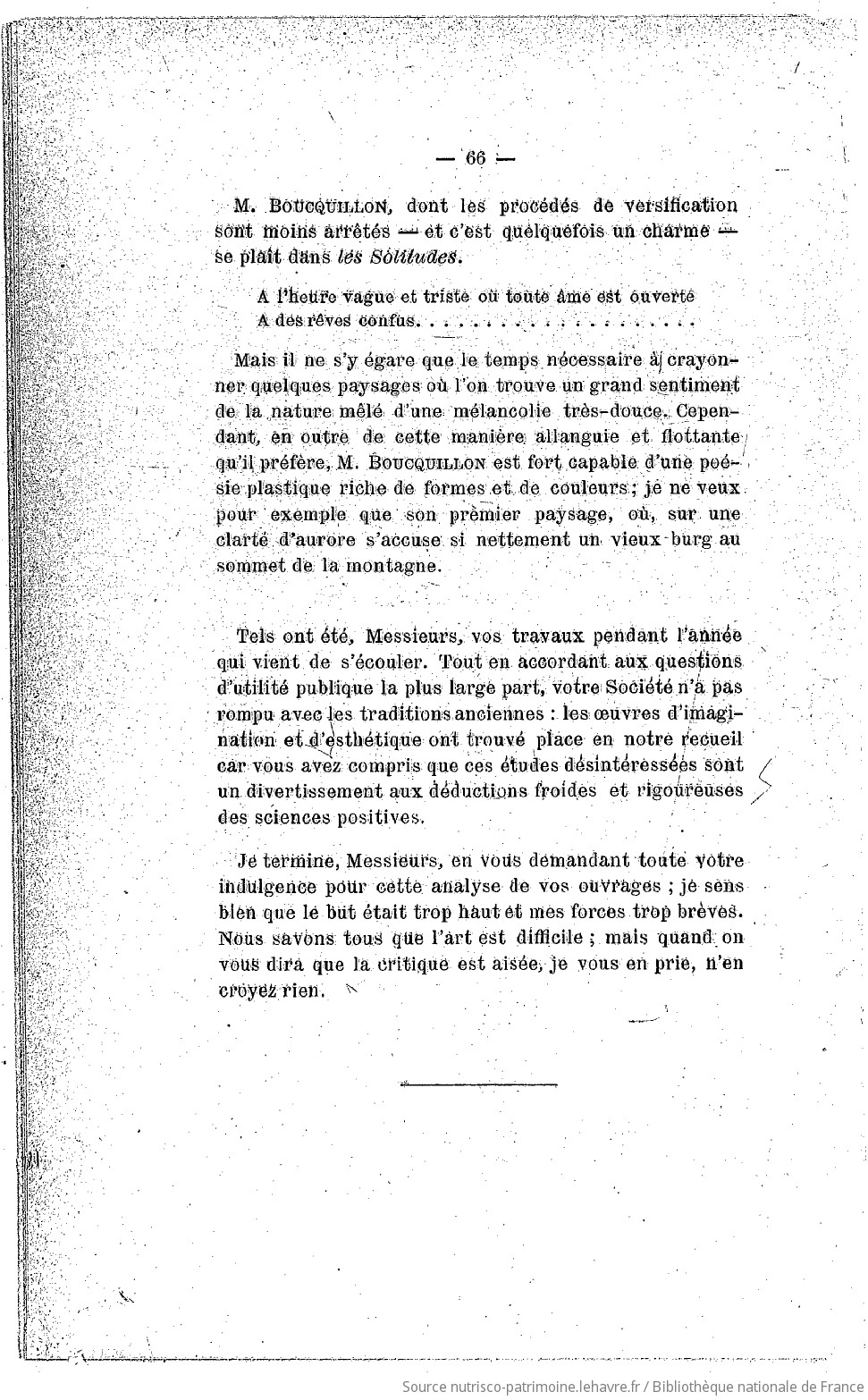 Recueil des publications de la Société havraise d'études diverses - vue 68 - page 66