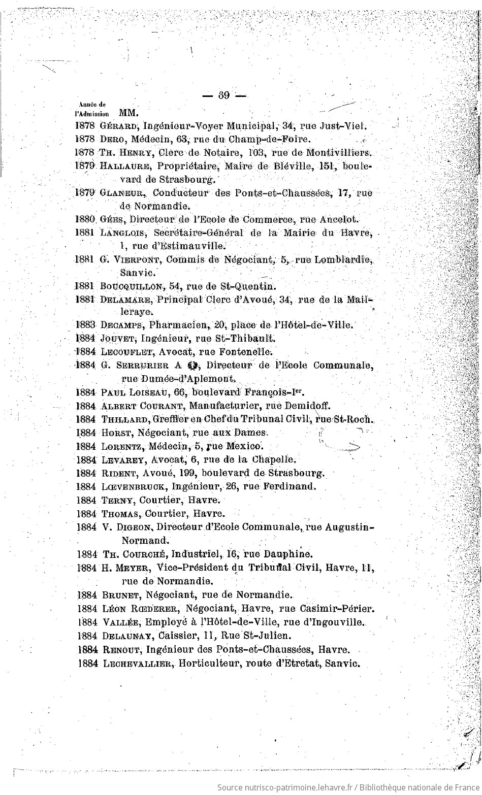 Recueil des publications de la Société havraise d'études diverses - vue 71 - page 69