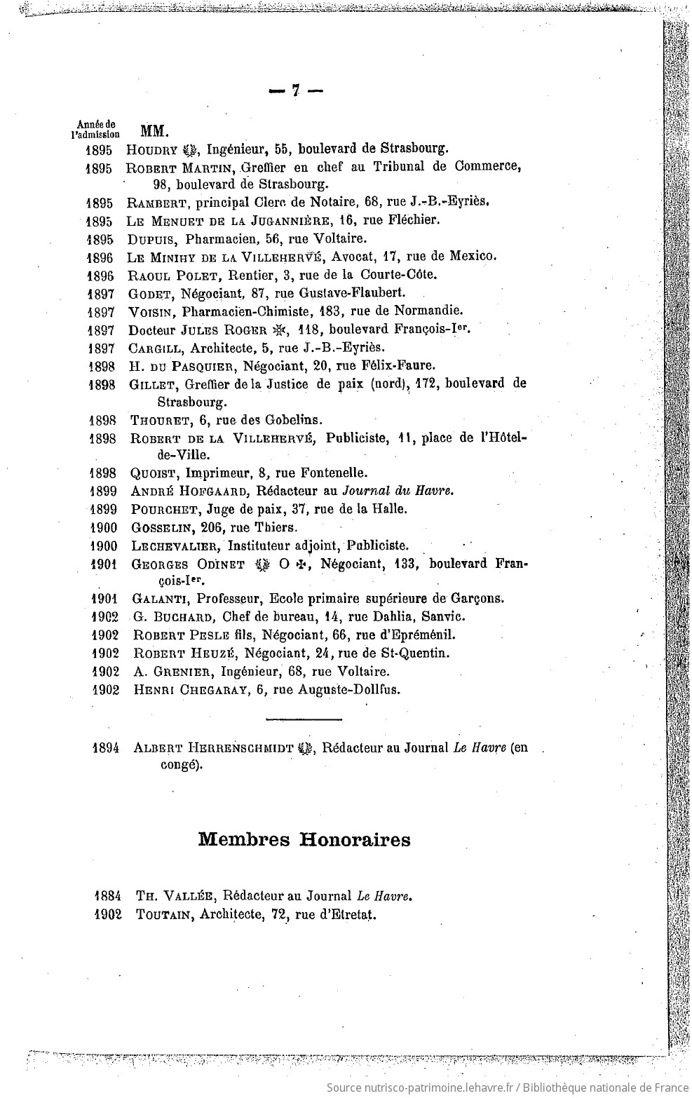 Recueil des publications de la Société havraise d'études diverses - vue 8 - page 7
