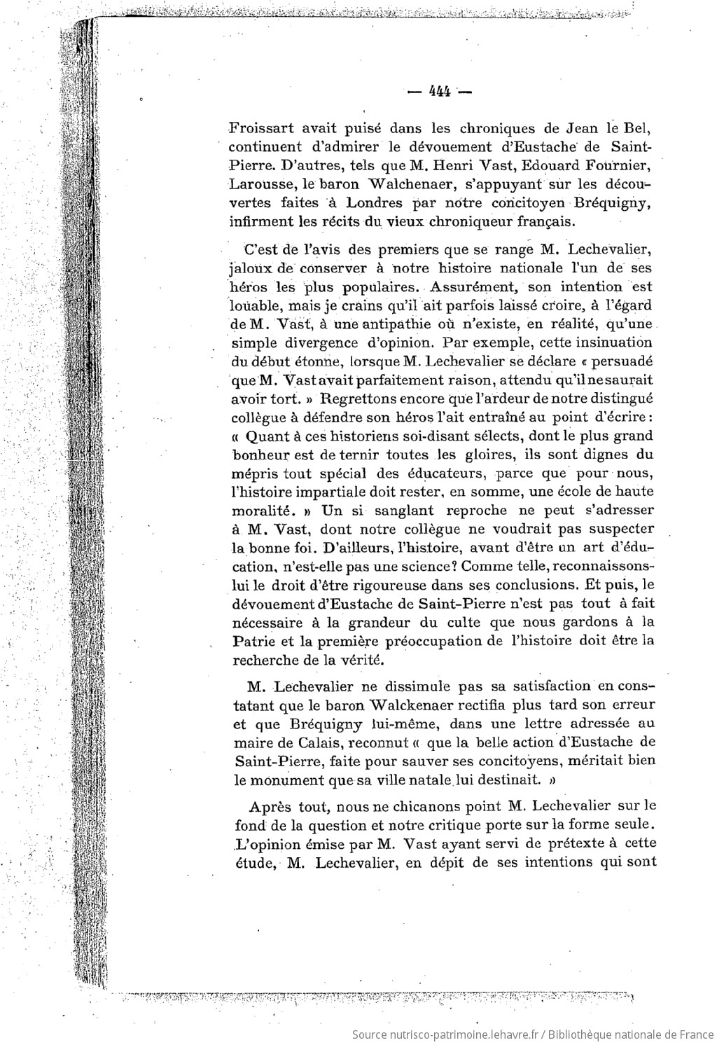 Recueil des publications de la Société havraise d'études diverses - vue 88 - page 444