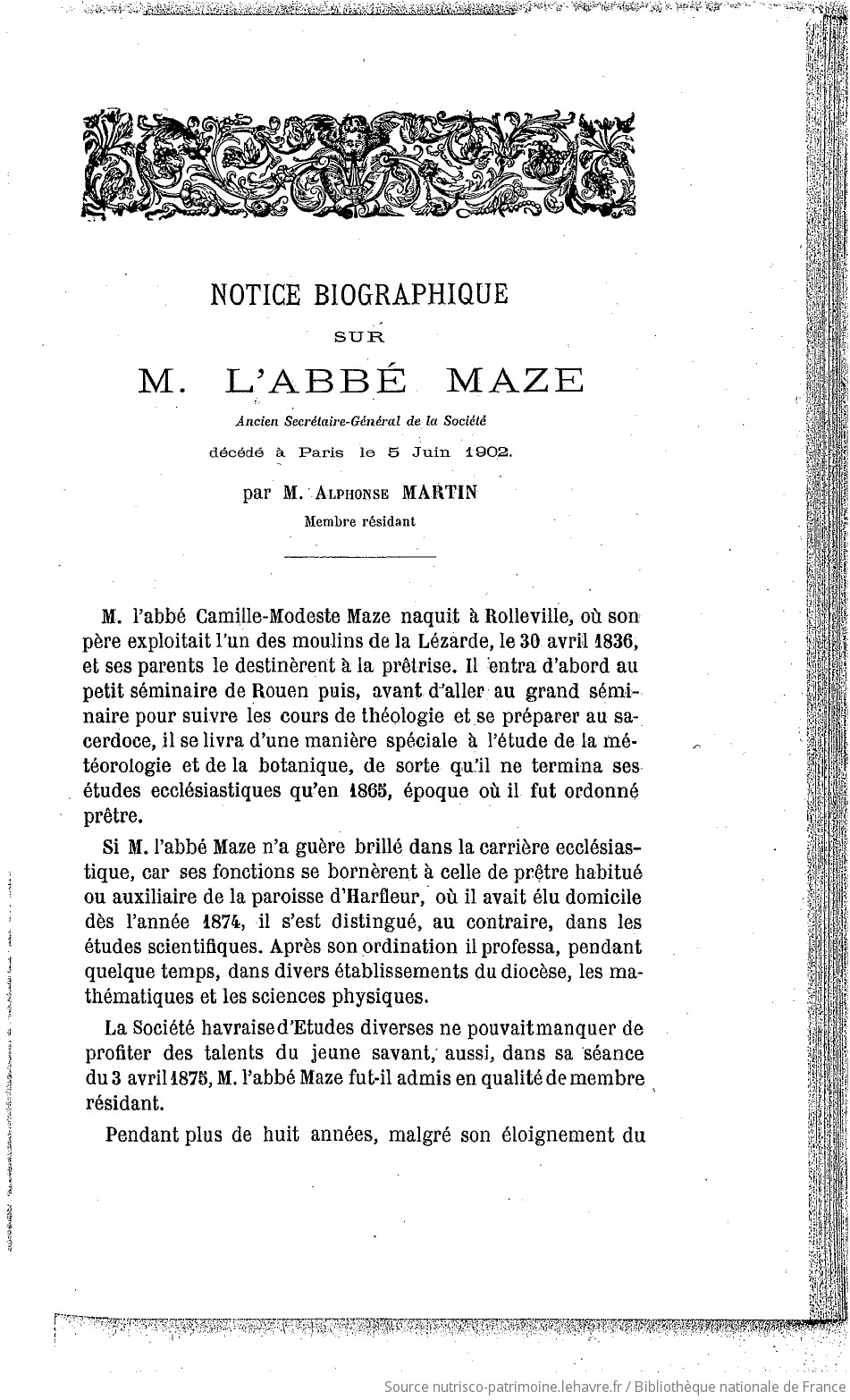 Recueil des publications de la Société havraise d'études diverses - vue 183 - page 363