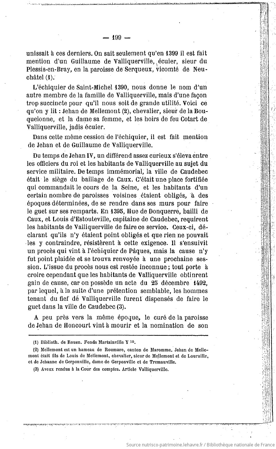 Recueil des publications de la Société havraise d'études diverses - vue 19 - page 199