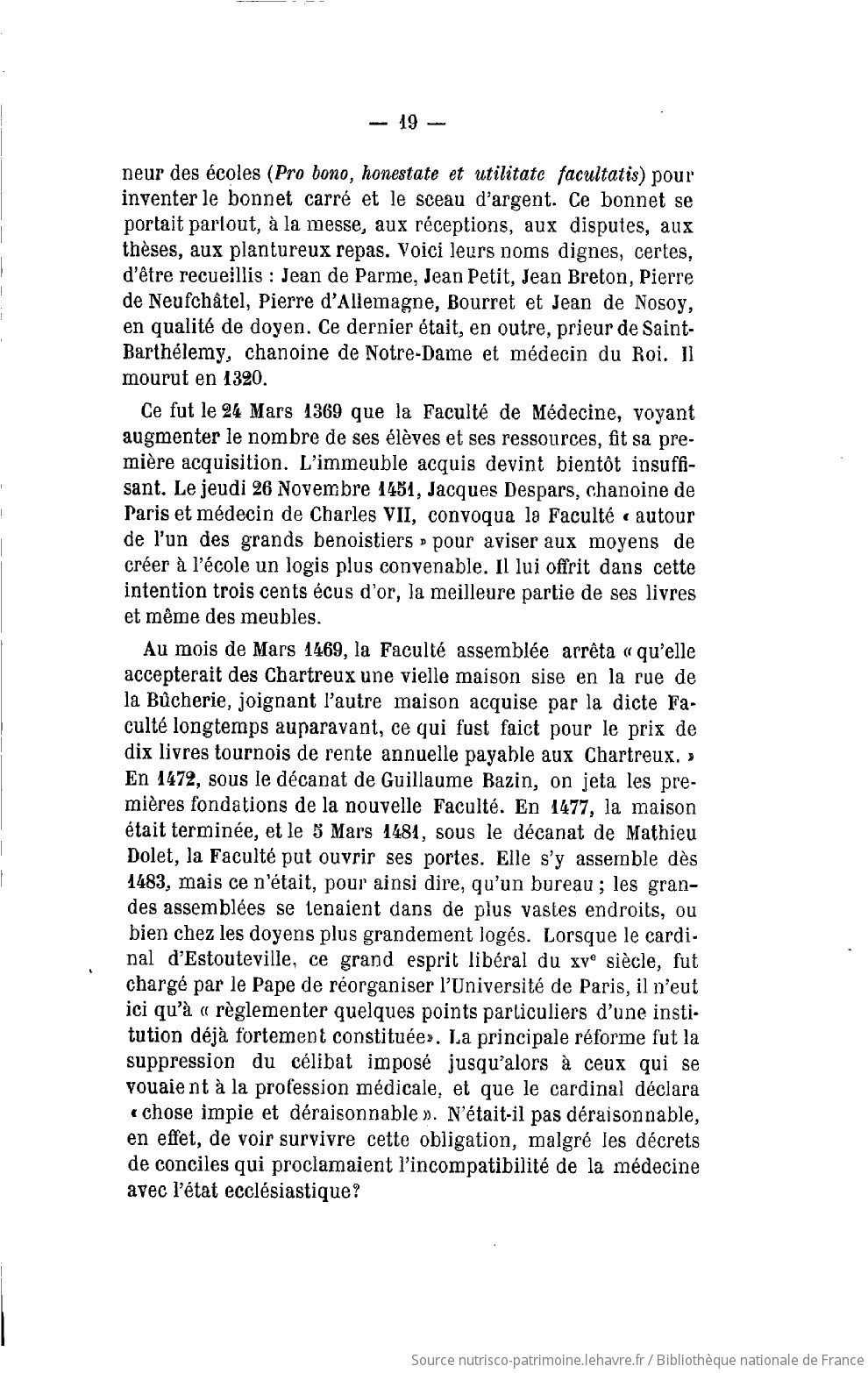 Recueil des publications de la Société havraise d'études diverses - vue 19 - page 19