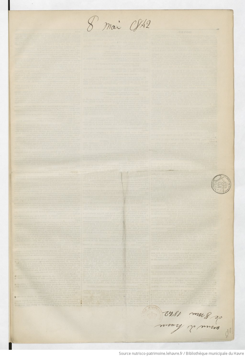 Revue du Havre et de la Seine-Inférieure : marine, commerce, agriculture, horticulture, histoire, sciences, littérature, beaux-arts, voyages, mémoires, mœurs, romans, nouvelles, feuilletons, tribunaux, théâtres, modes - vue 1 - page 1