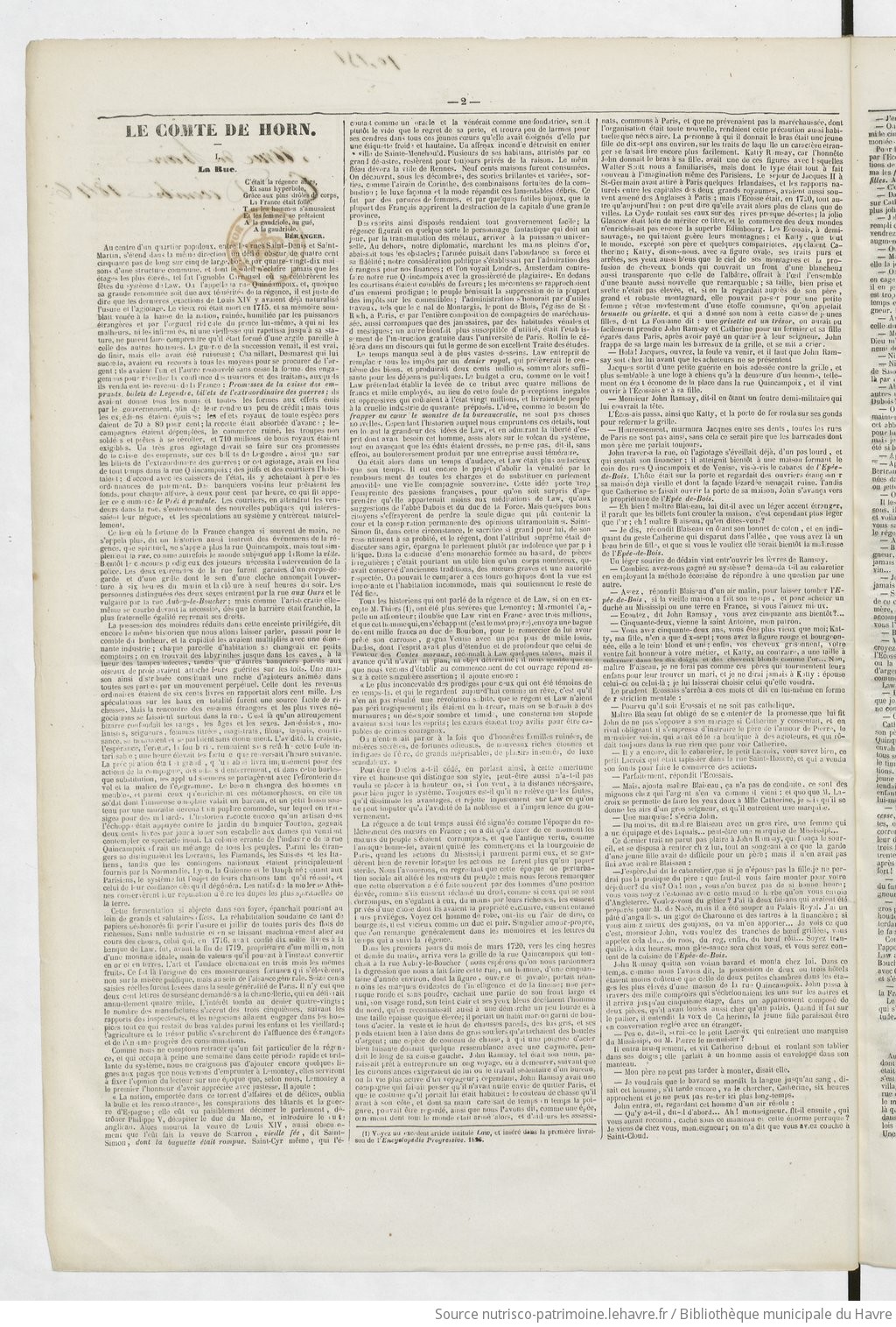 Revue du Havre et de la Seine-Inférieure : marine, commerce, agriculture, horticulture, histoire, sciences, littérature, beaux-arts, voyages, mémoires, mœurs, romans, nouvelles, feuilletons, tribunaux, théâtres, modes - vue 2 - page 2