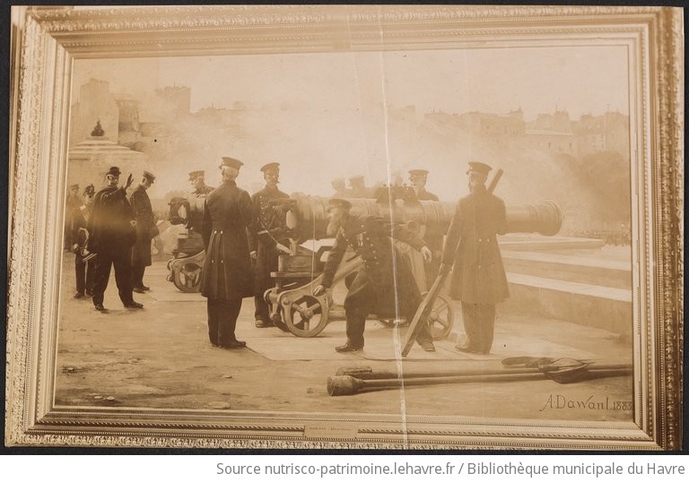 [Tableau du musée des Beaux-arts au Havre intitulé 'Salve aux Invalides ...