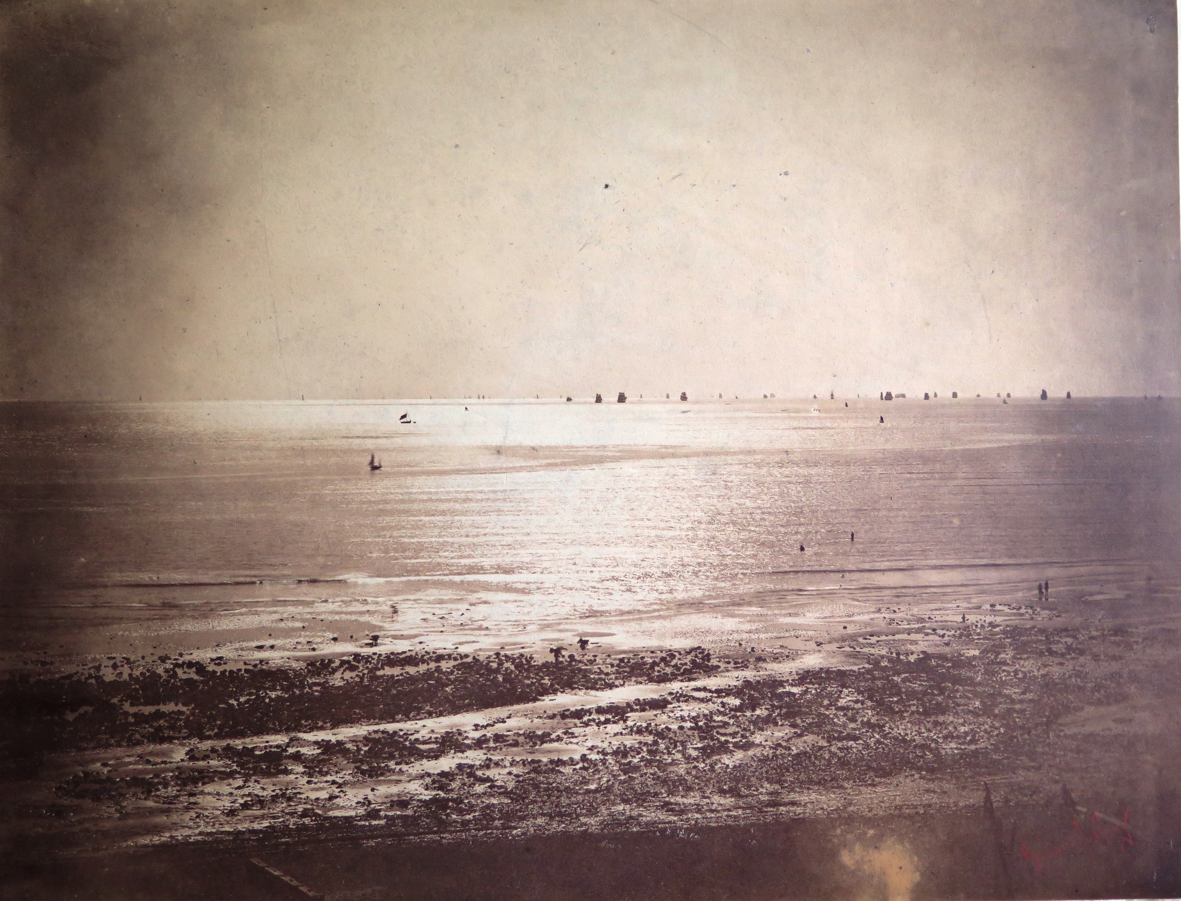 Gustave Le Gray, Marine, [Vue de la plage de Sainte-Adresse], 1856